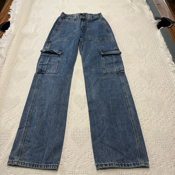 Fashion Nova Denim - Fashion Nova Wide Leg Cargo Denim Jeans (3)